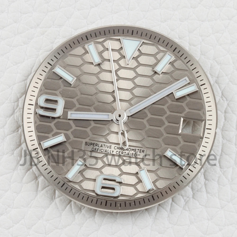 NH35 Watch Dial and Hands Blue Luminous 28.5Mm Watch Face for NH35 NH36 Movement
