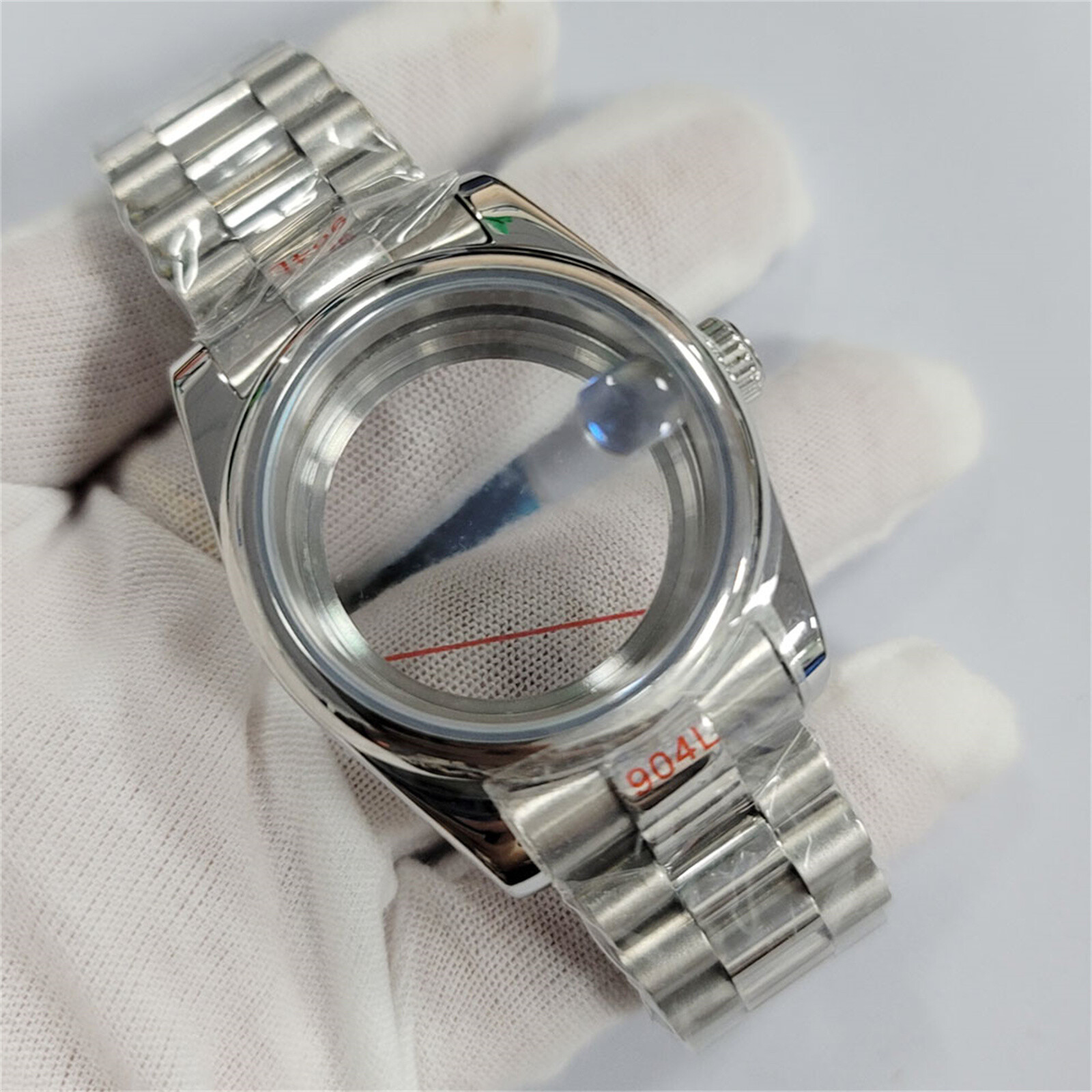 ​36/39MM Stainless Steel Watch Case+Strap Sapphire Glass For NH35/36/4R Movement