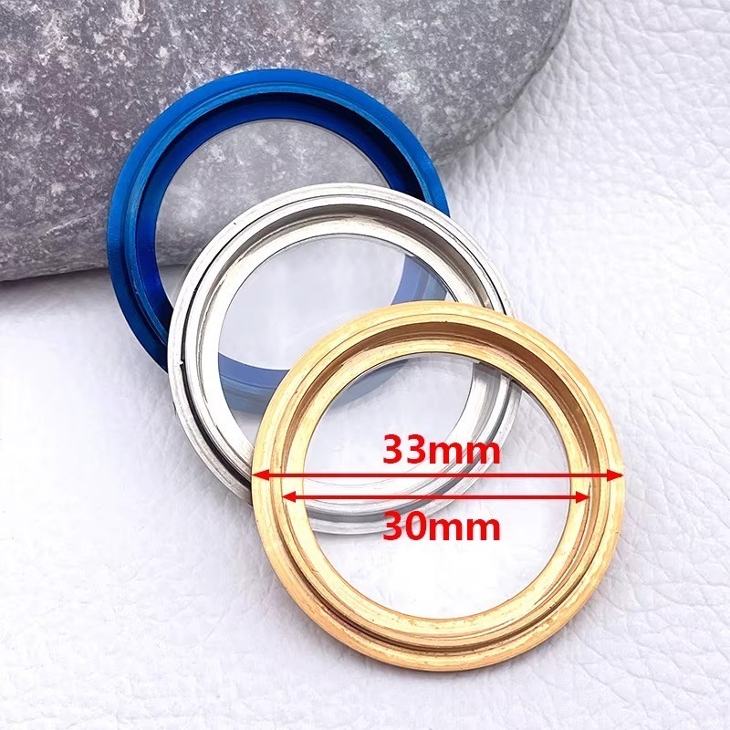 NH35 Case Back Replacement Part Coated Glass Transparent Back Cover Fit SKX007