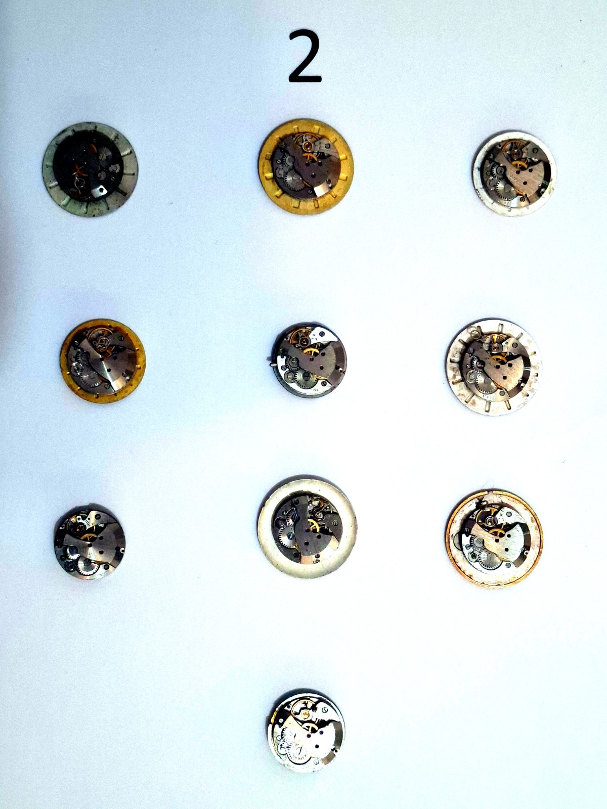 Lot 40 Soviet Watch Movements Zarja Poljot 17J w/Dial, Individually Bagged