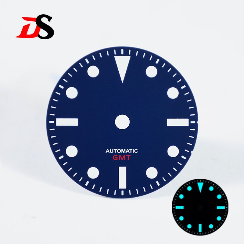 DS Matte Dial NH34 Lume Layer Date and No Date Blue Lume GMT 28.5mm