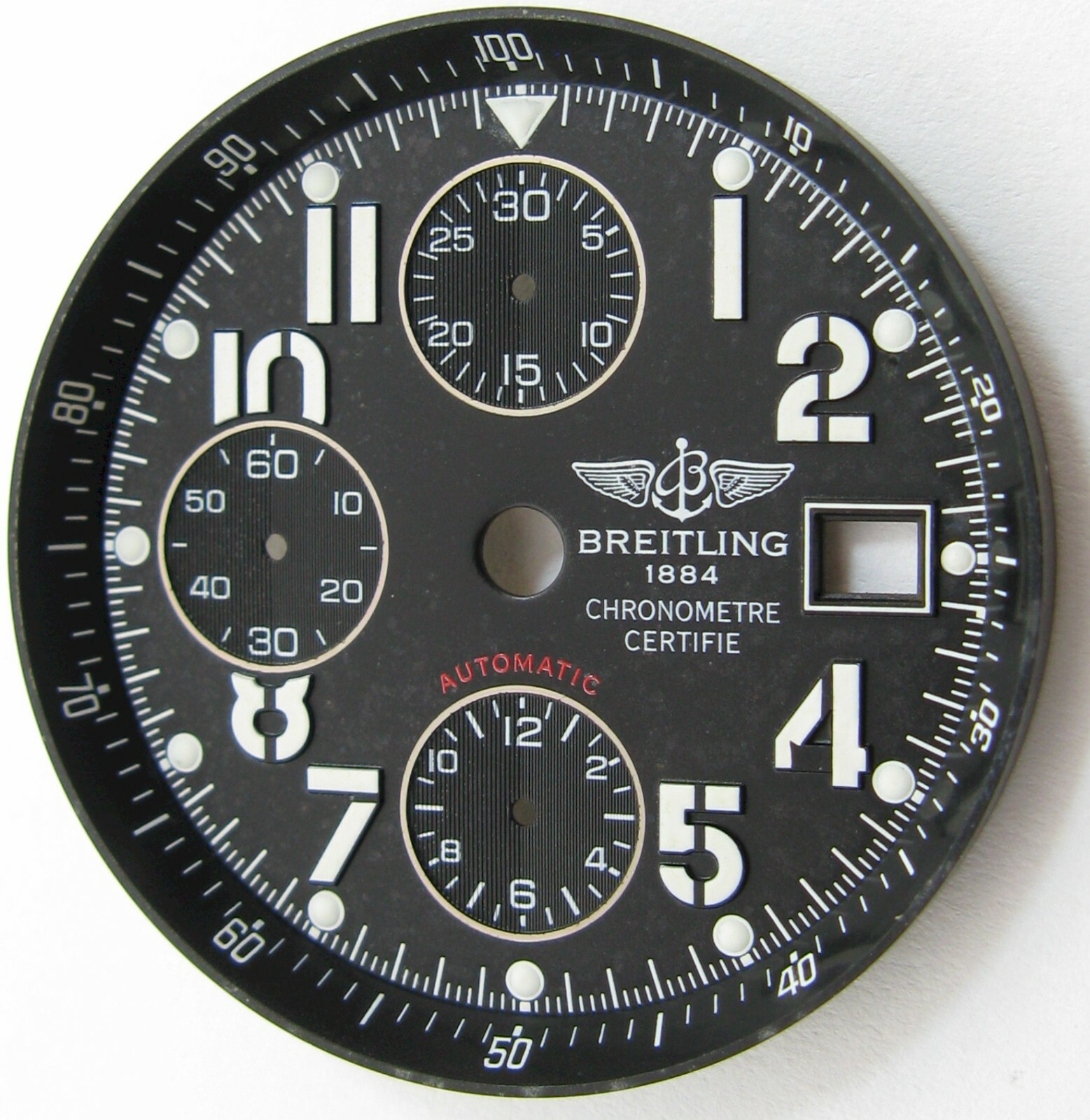 Black Dial Breitling 1884 Chronometre certifie with water marks …