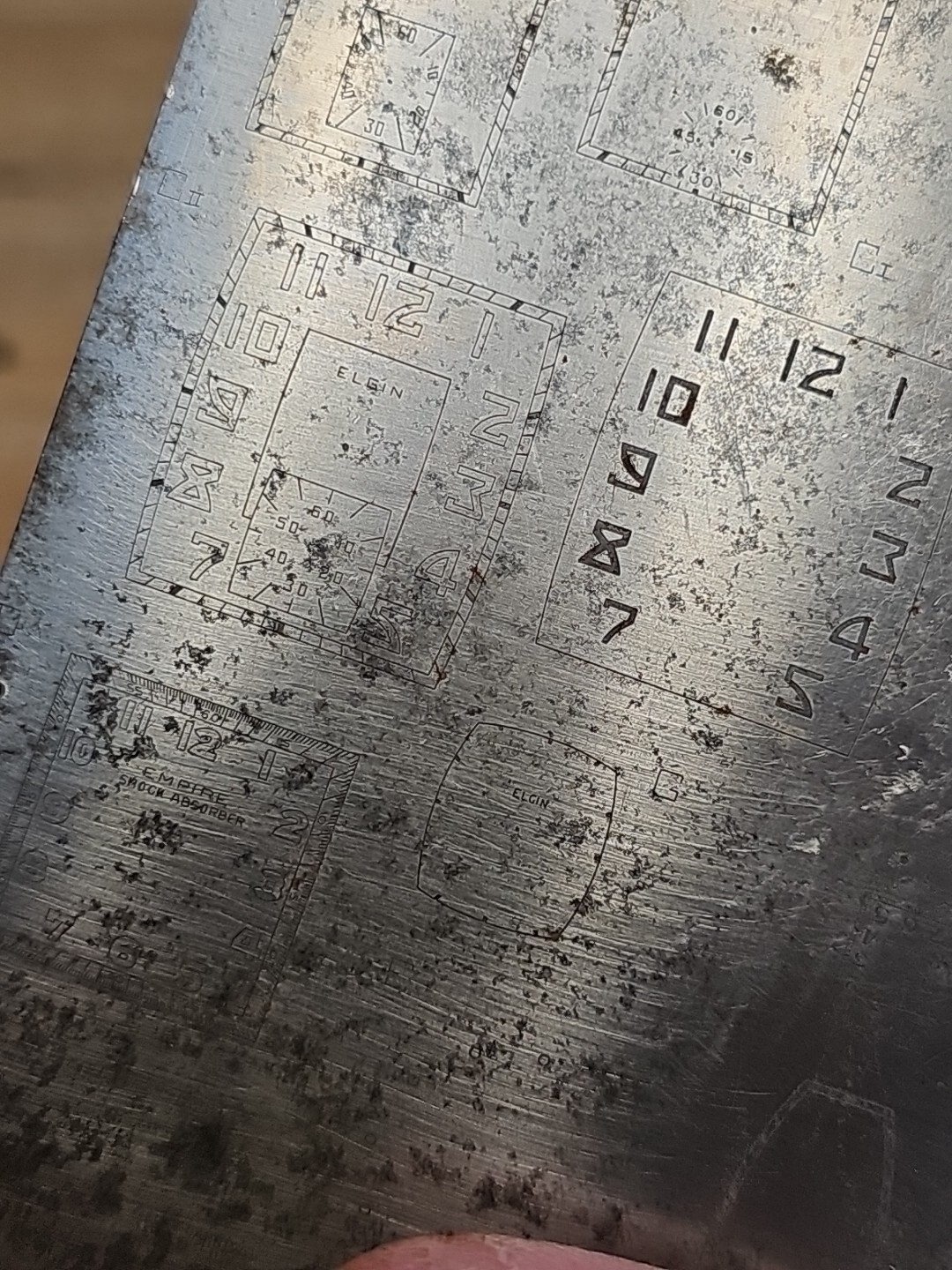 Vintage Multi Dial Printing Plate Empire Waltham Elgin U63