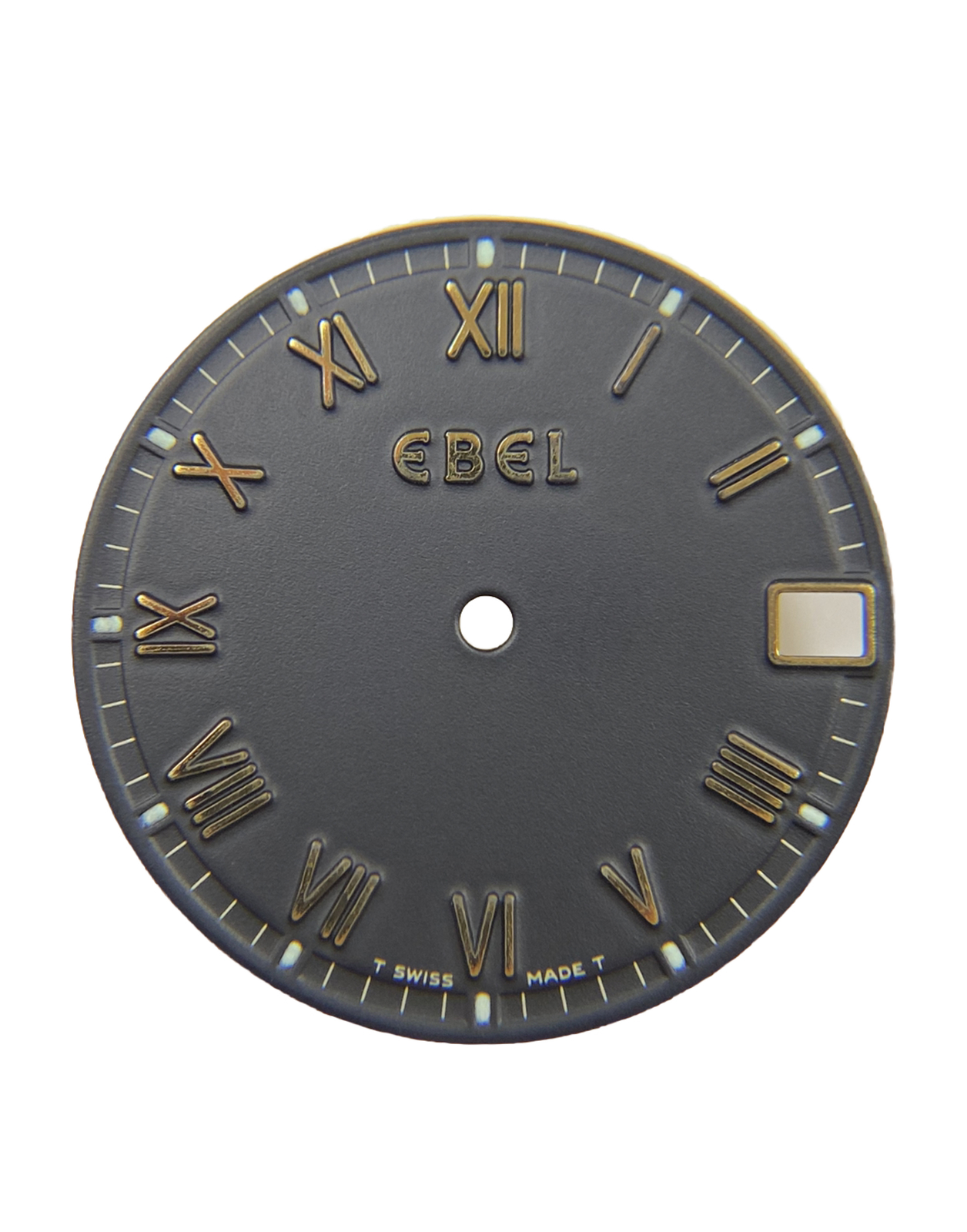 Original Ebel 36mm Sportwave E 6187631 Quartz Watch Gray/Gold Roman Numeral Dial