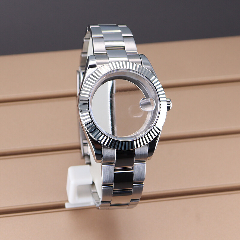 36mm/39mm Watch Case Oyster Strap Sapphire Glass For Seiko Nh35/36 8215 Movement