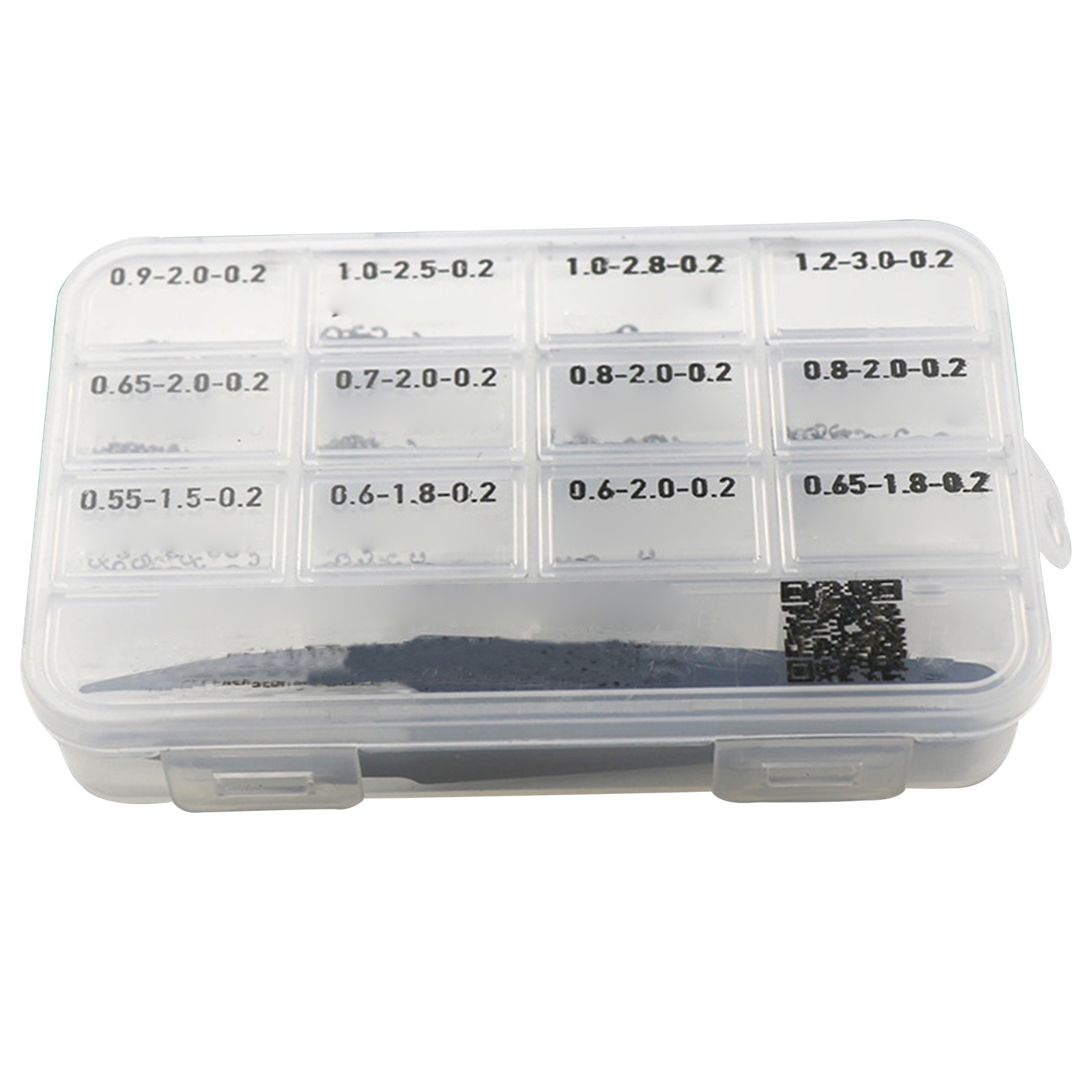 360Pcs 0.2mm Thick Assorted Watch Circlip E-Clips Snap Ring Latch Pusher+Tweezer