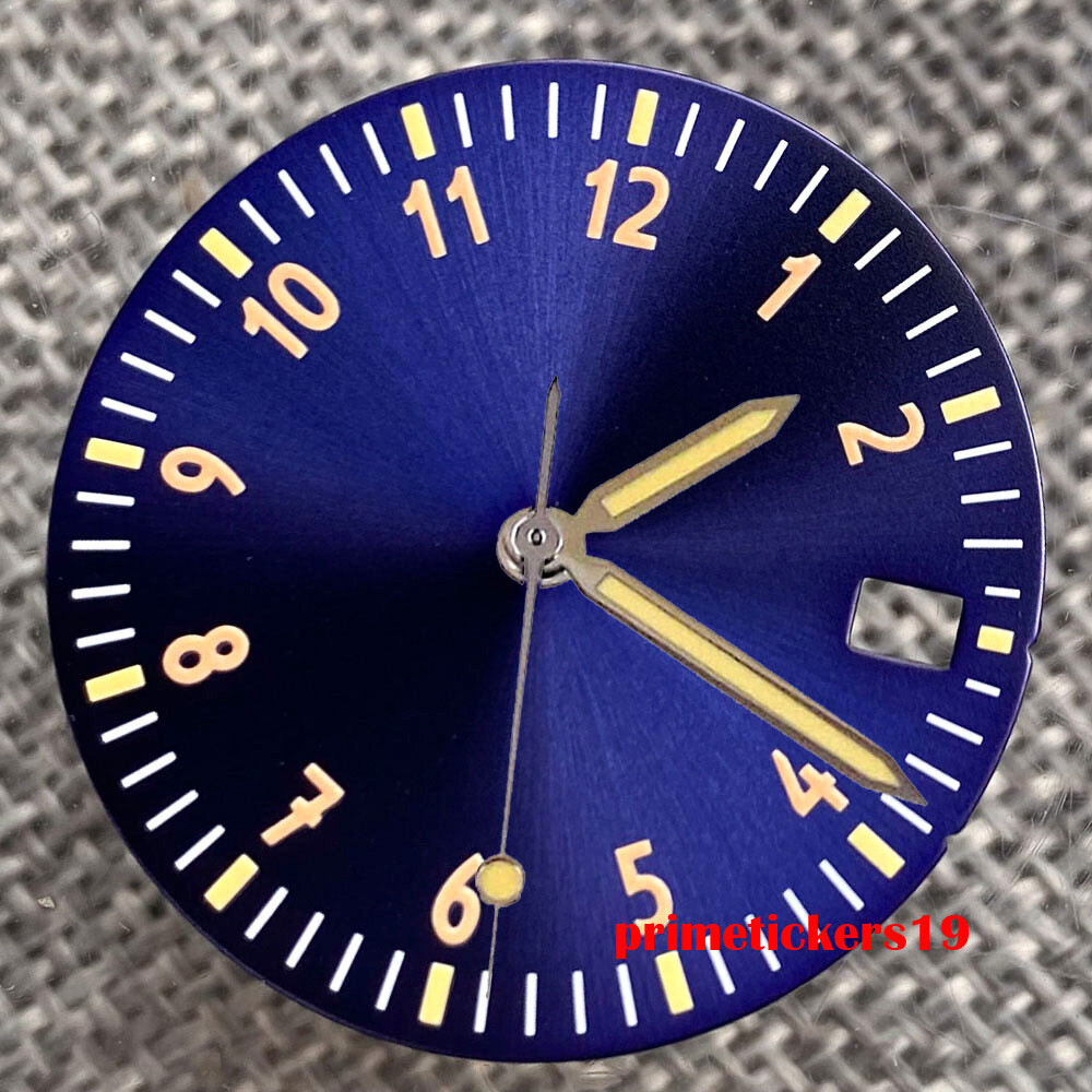 Luminous 29mm Watch Dial Face Date Window with Hands Fit NH35 Automatic Movement