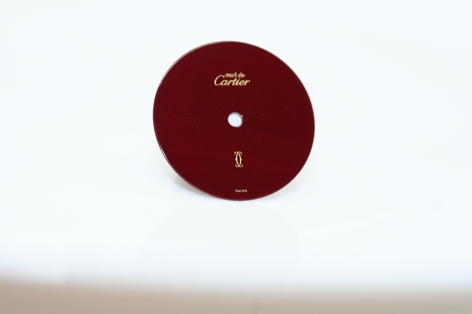 Original Must De Cartier VendomeVermeil Argent 925 VC100296 Burgundy 20.5mm Dial