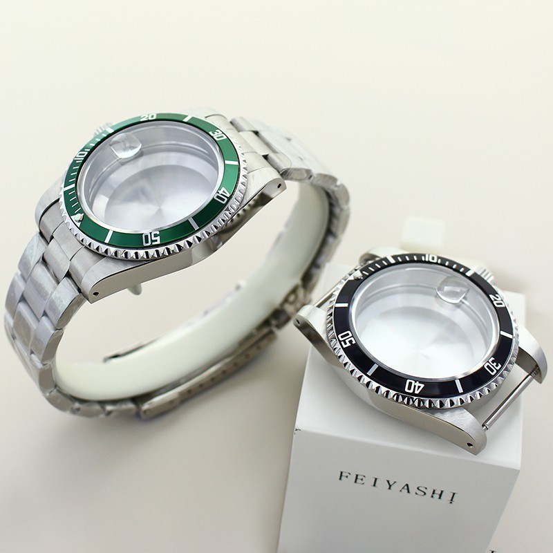 38MM Sapphire Glass Watch Case Ceramic Bezel Mod Parts Fit NH34A NH35 NH36