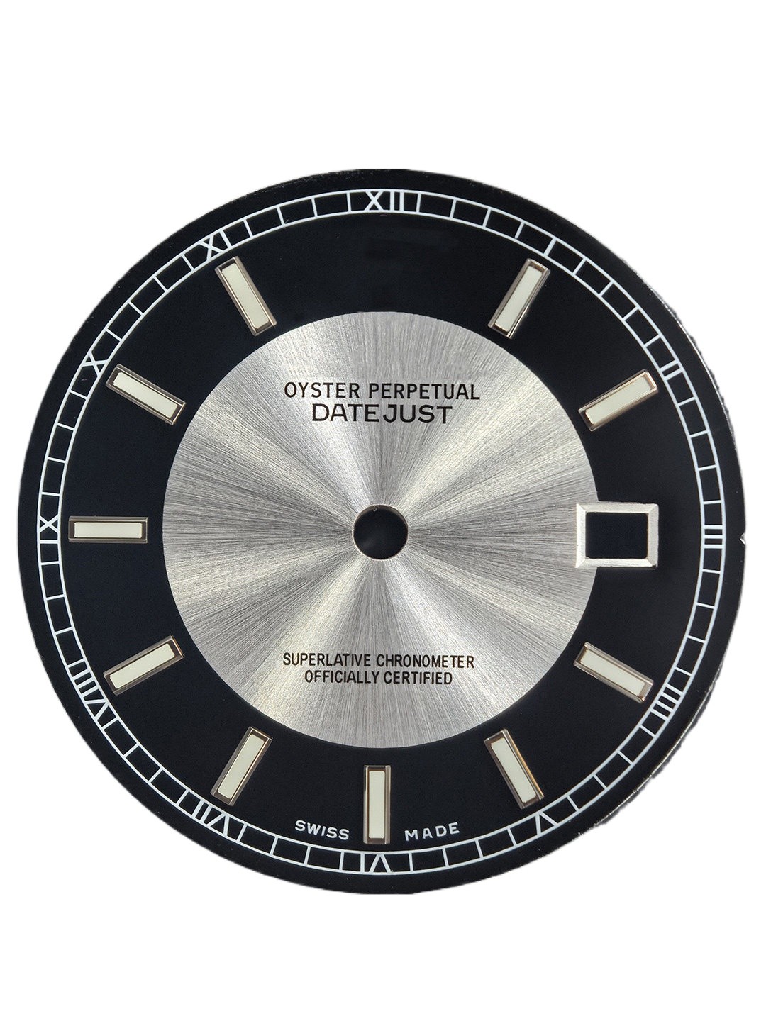 Watch Dial For 3135 Movement 28.2mm Millennial Log Black Panda Record Dial