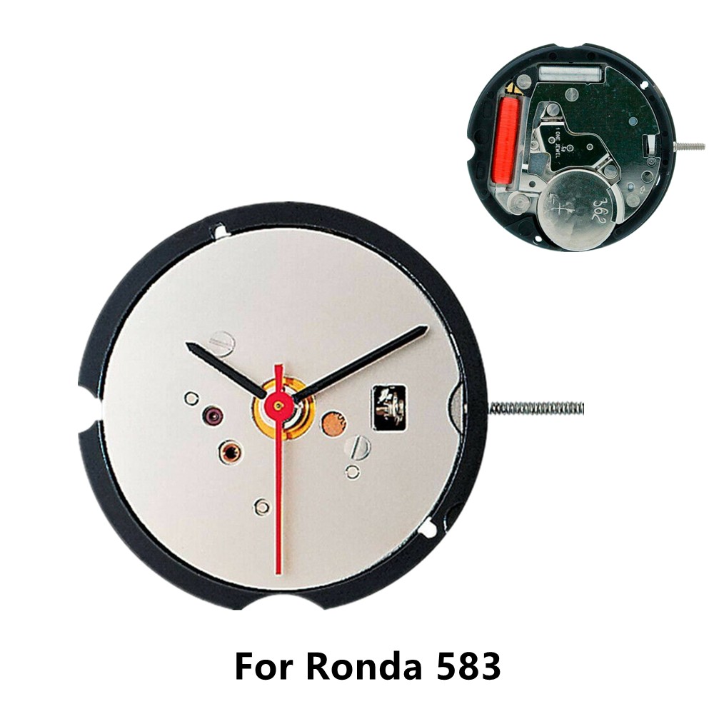3mm Thickness 3-Hand Quartz Watch Movement Without Calendar For Ronda 583