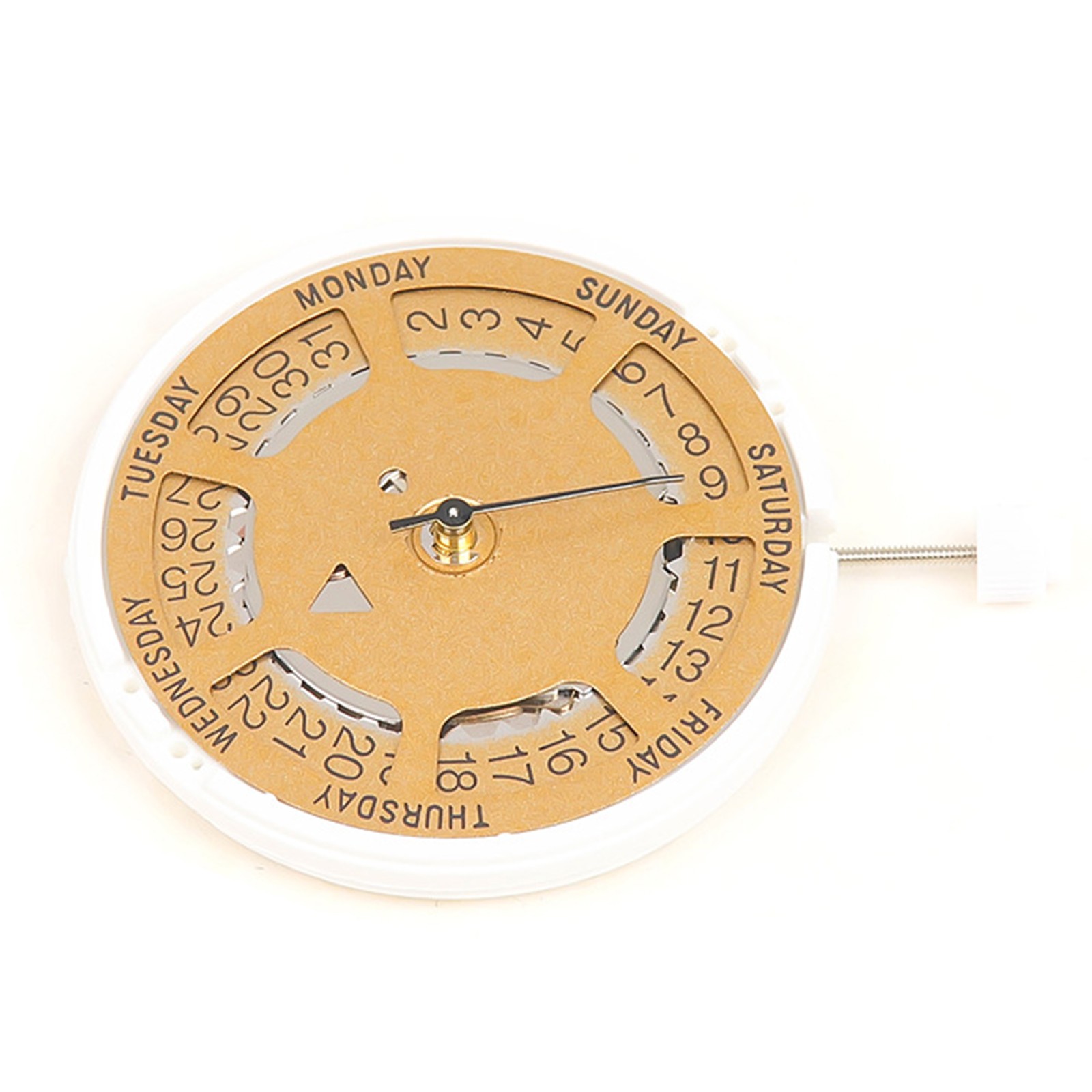 White/Gold 3 Hands Quartz Watch Movement With Battery For Swiss ISA 1198 Watch