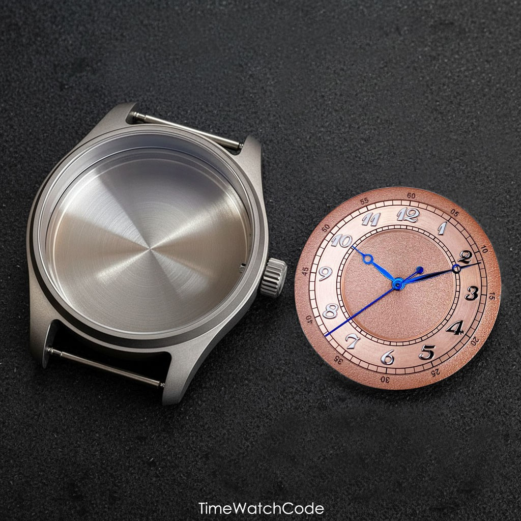 Titanium NH35 Pilot Watch Case 39mm for NH36/38 PT5000 ETA2824 SW200 Miyota8215