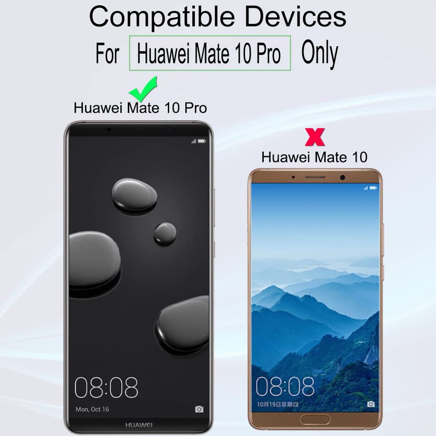 Ibywind Screen Protector For Huawei Mate10 Pro,with 2Pcs Tempered Glass,1Pc B…