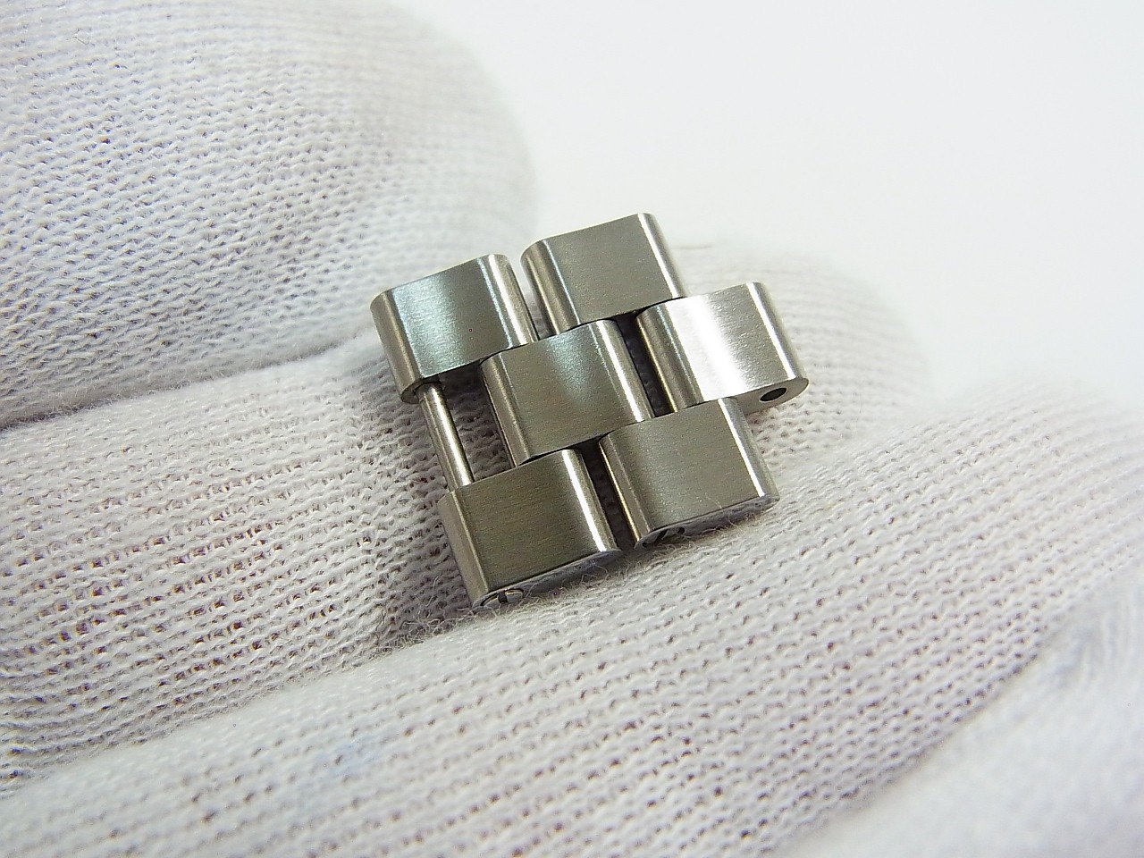 Cartier Roadster Watch 15mm Genuine SS Link Band Bracelet Parts 2pcs set Mint