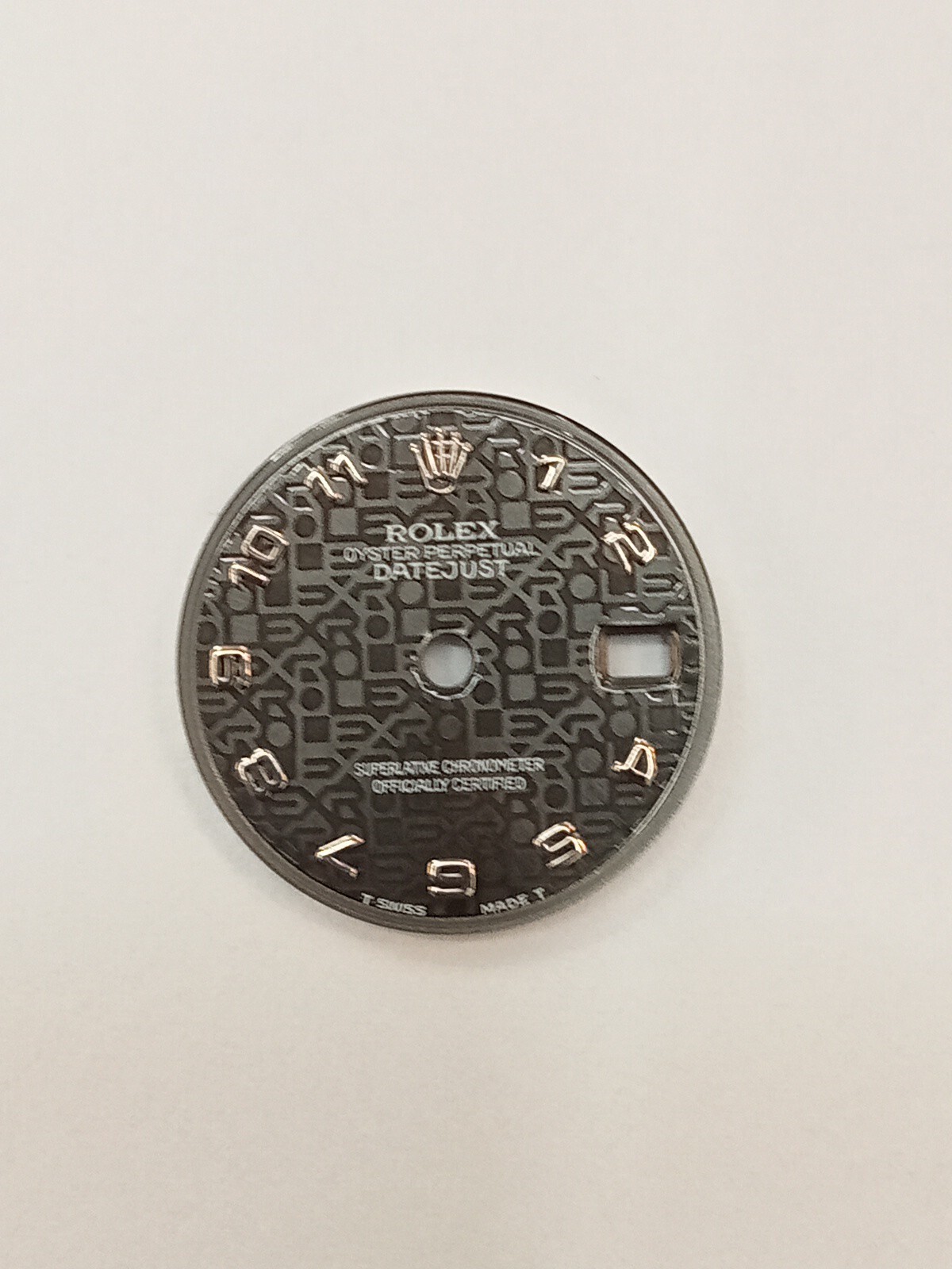 -Original Dial Rolex Size 27mm Nero Giubileo, Silver Index – Quadrante cal 2130