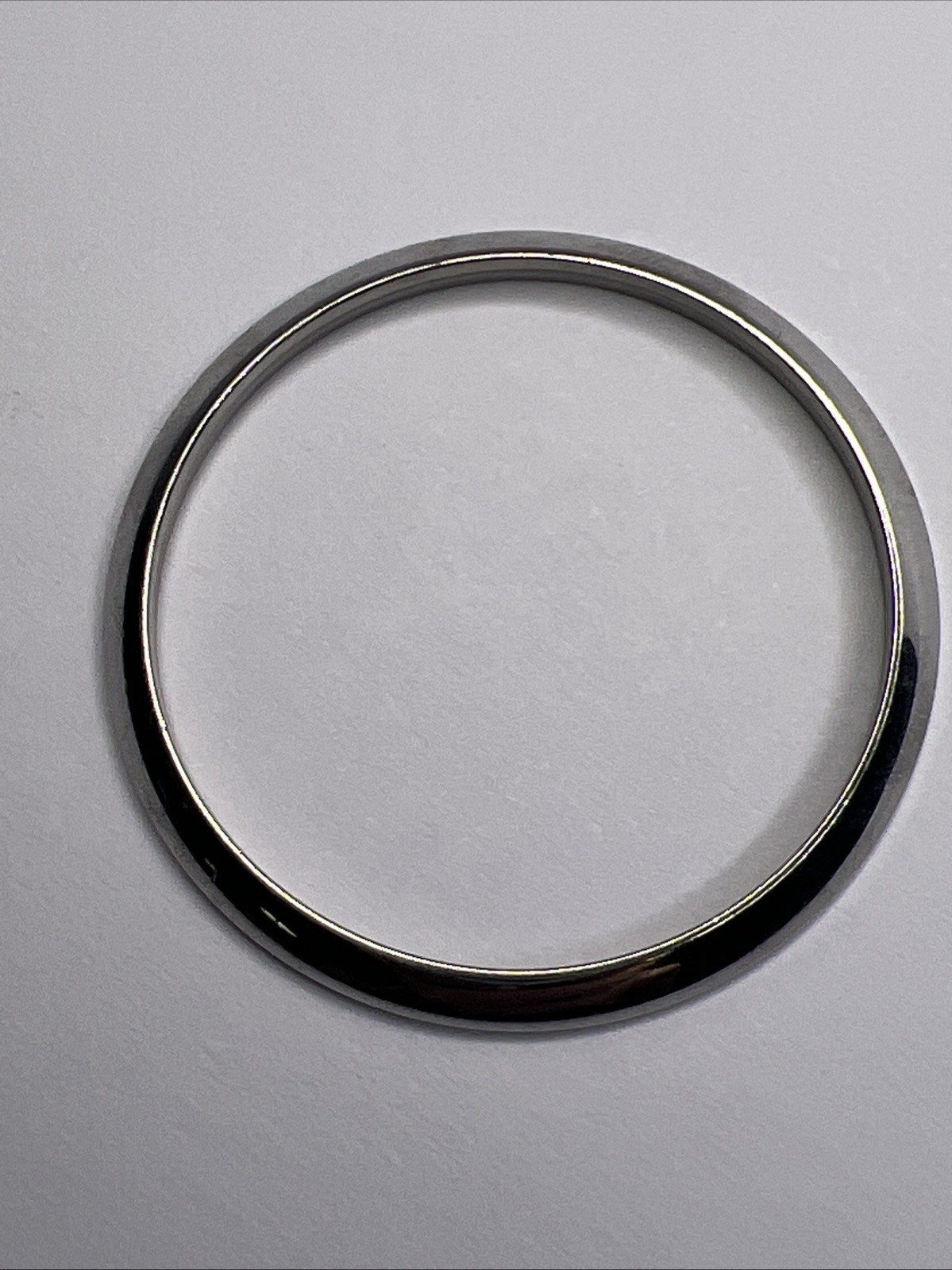ROLEX Smooth Domed 35mm Mirror Polished Steel Watch Bezel Used OEM