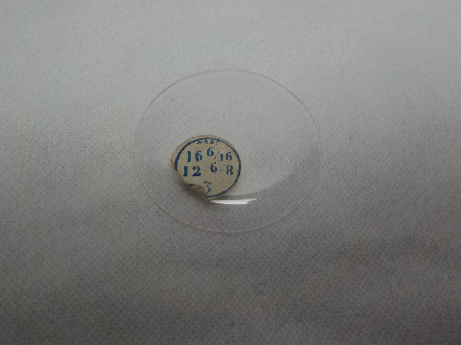 GLASS POCKET WATCH CRYSTAL HUNTER CASE SIZE 16 6/16 H 3 REPLACEMENT PART #104