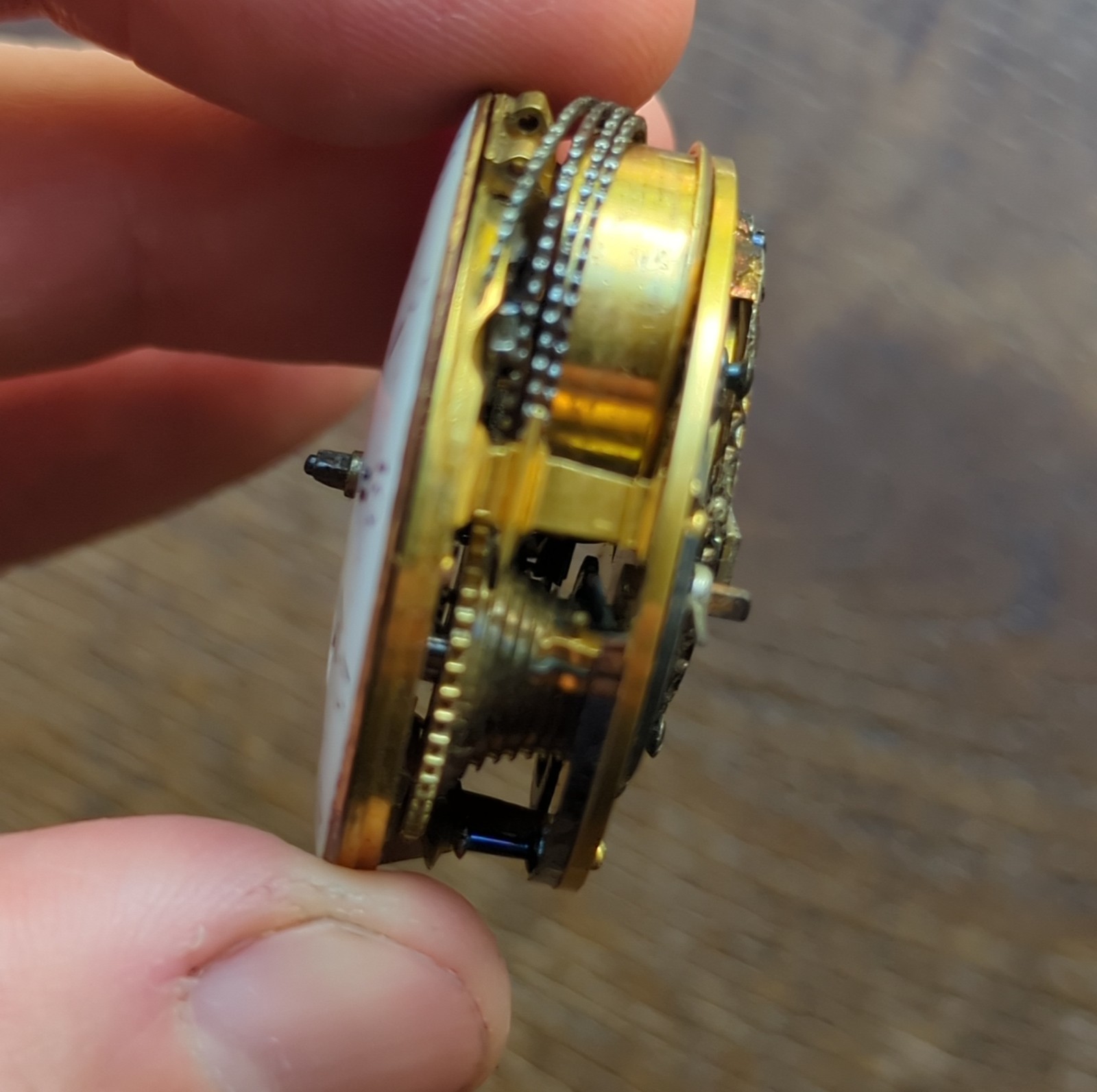 Jean-François Dominicé Verge Fusee Pocket Watch Movement To Restore 18thC (AT39)