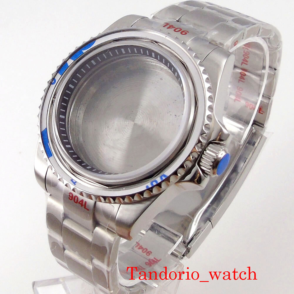 40mm Watch Case Sapphire Glass 120 Clicks Fit NH35A NH36A Movement Ceramic Bezel