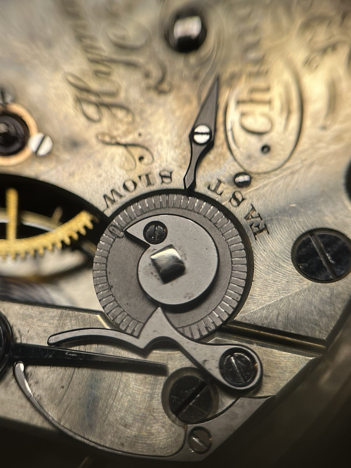 Running 1883 Private Label Louis Audemars & Cie 16s Hunter Pocket Watch Movement