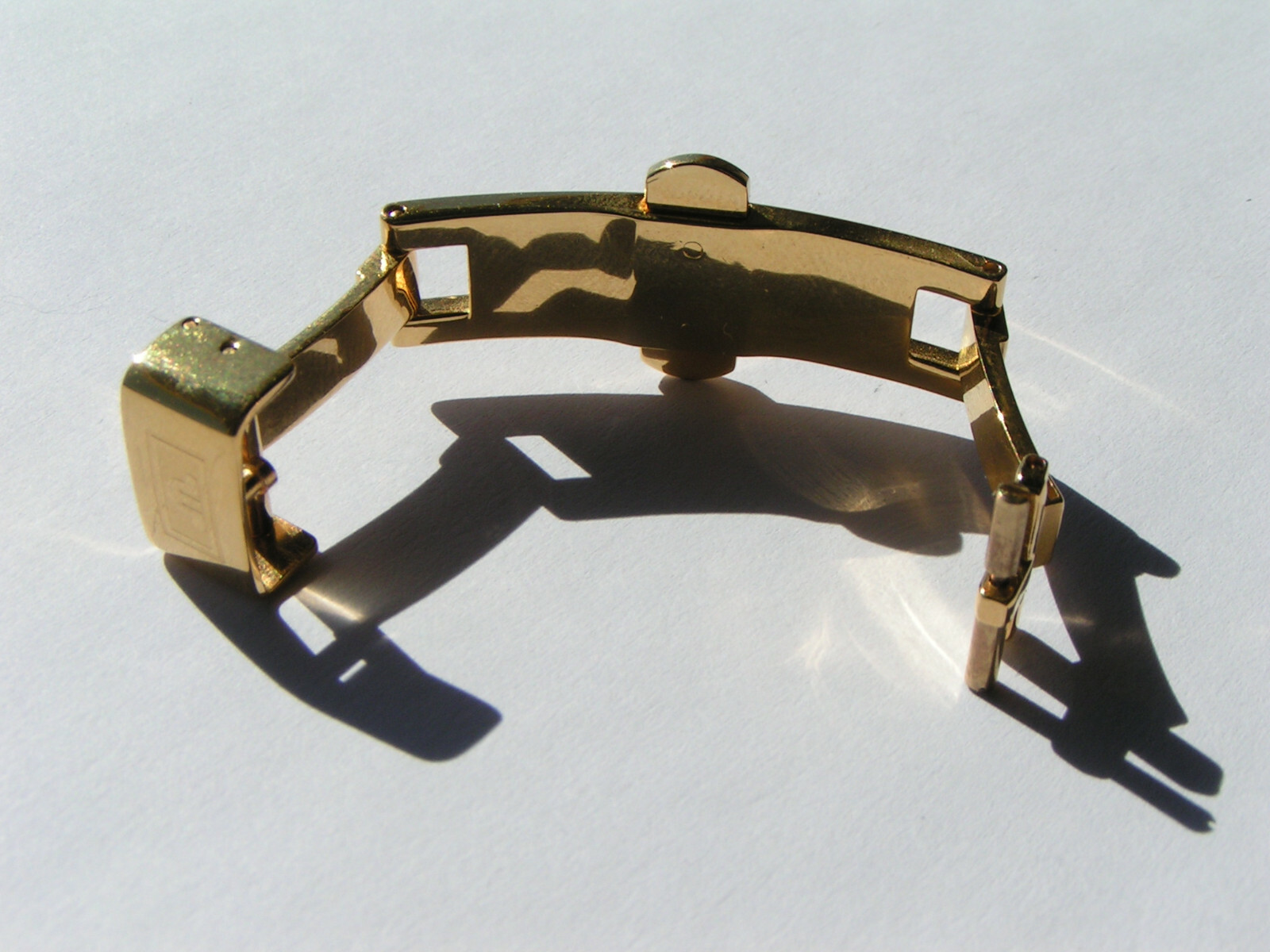 Maurice Lacroix Deployment Clasp buckle 12mm Steel Gold plated NOS I530