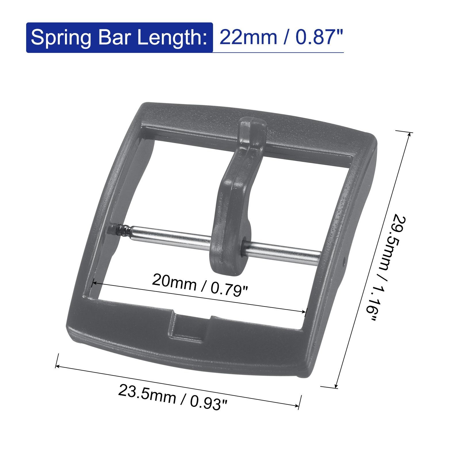 Watch strap plastic buckle for 20mm width gray 2pcs
