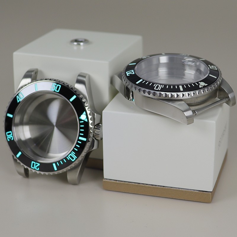 40mm Modify SUB Mods Watch Case Luminous Bezel Sapphire For Seiko NH345 35 36 38