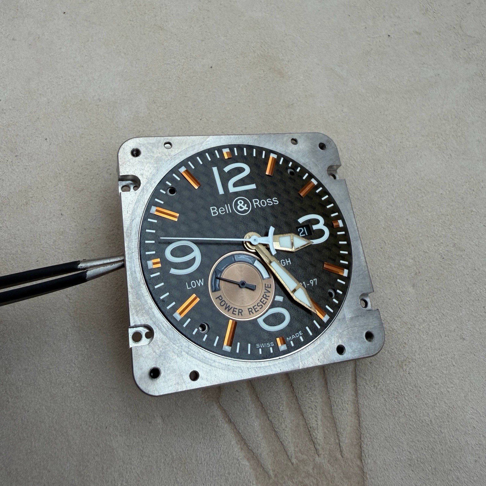 AuthentiC Bell & Ross BR01-97 Watch Movement Dial Hands