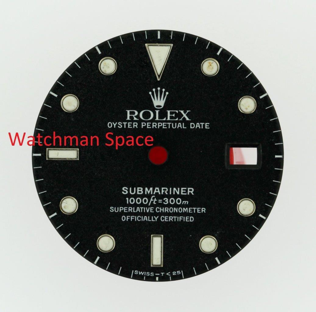 Original Men’s Rolex Submariner Date Gloss Black Gilt Dial 16800 16610 S/S #D44