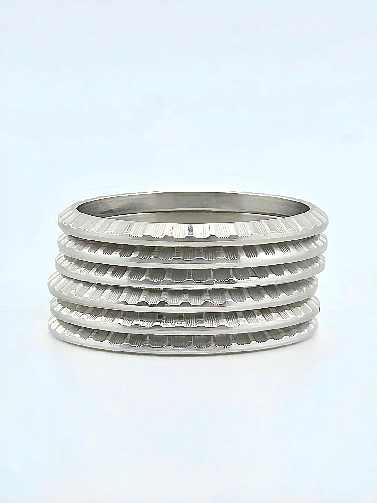 ROLEX 69240 79240 ENGINE TURNED STEEL BEZEL