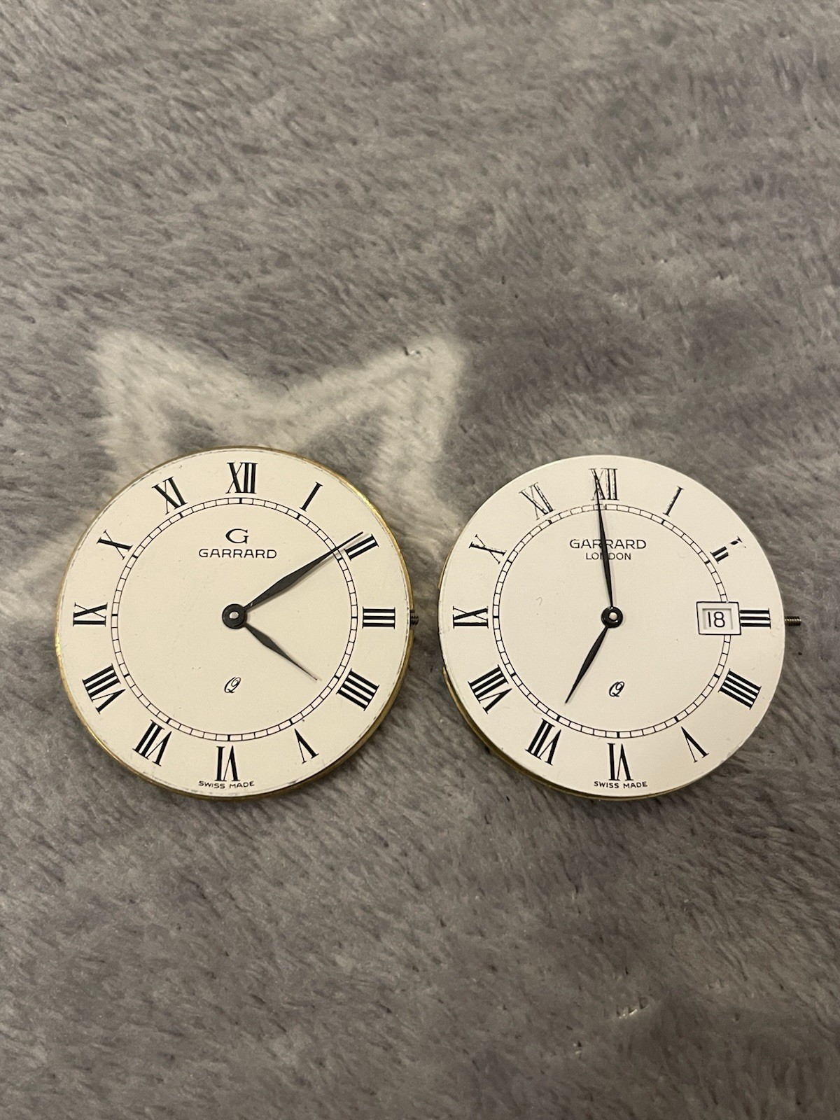 2 MENS GARRARD & CO Q QUARTZ WATCH MOVEMENT FOR SPARES OR REPAIRS FREEPOST UK