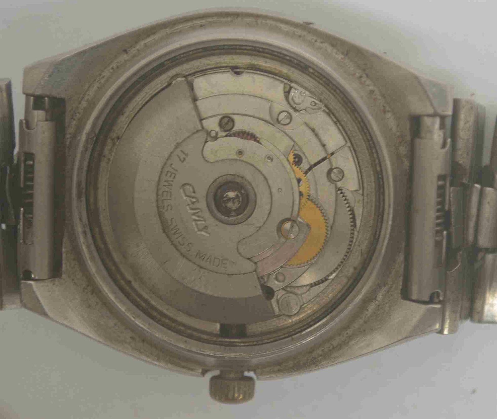 Vintage CAMY GENEVE Steel Wristwatch. Ref: 7638, Cal: ETA-2789-1. For Repairs
