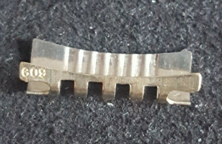 Omega Gold Plated Shiny-Brush Finish End Piece Number 609