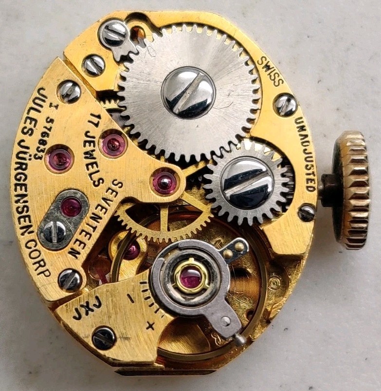 Rare Jules Jurgensen High Grade AS Cal. 1677 17 Jewel watch movement Running