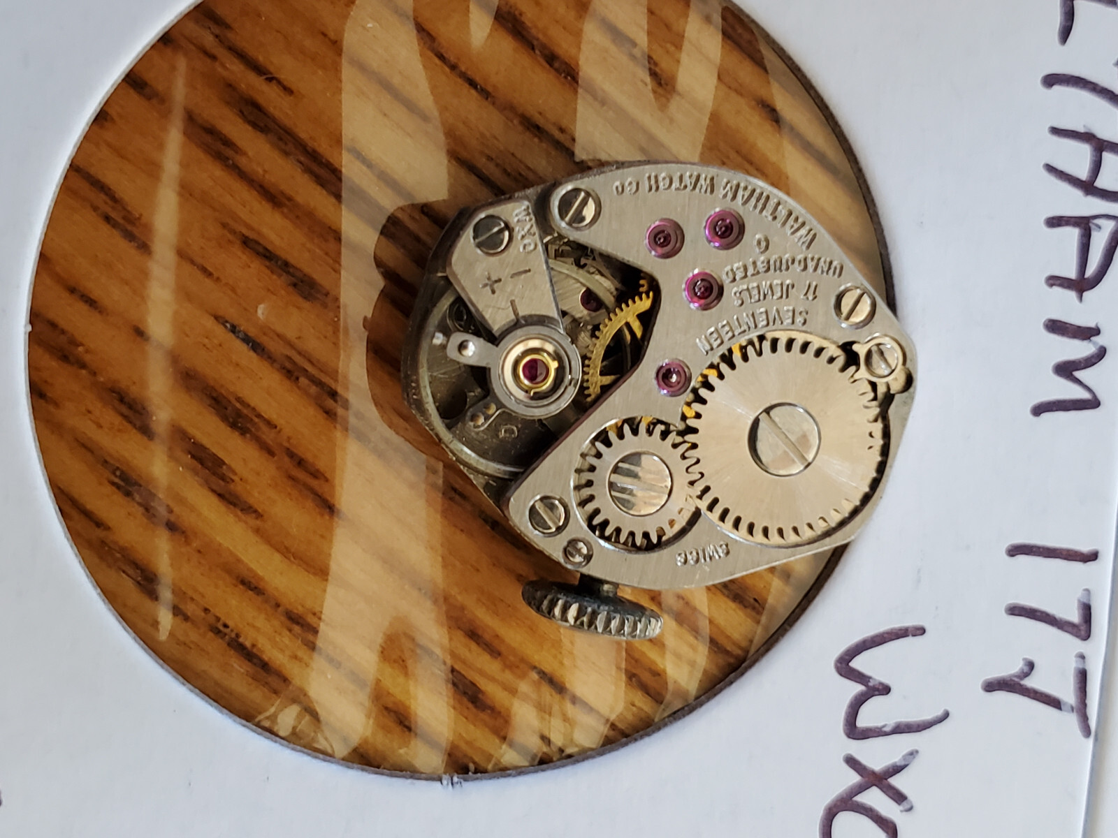 WALTHAM PREMIER WRIST WATCH MOVEMENT 17J WXO 578