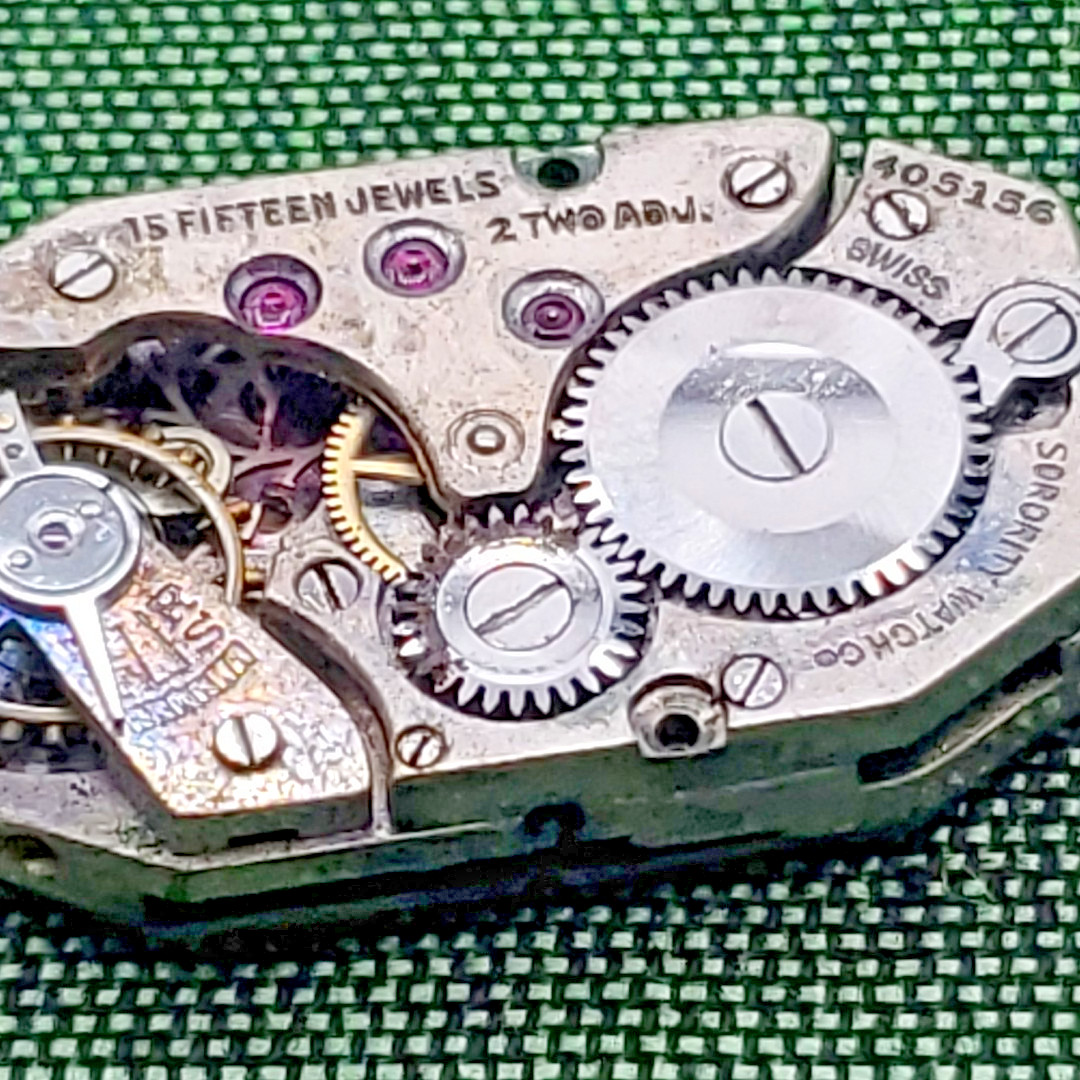 Vintage Elgin 15 Jewels Mechanical Wrist Watch Movement Faces Mechanisms Misc