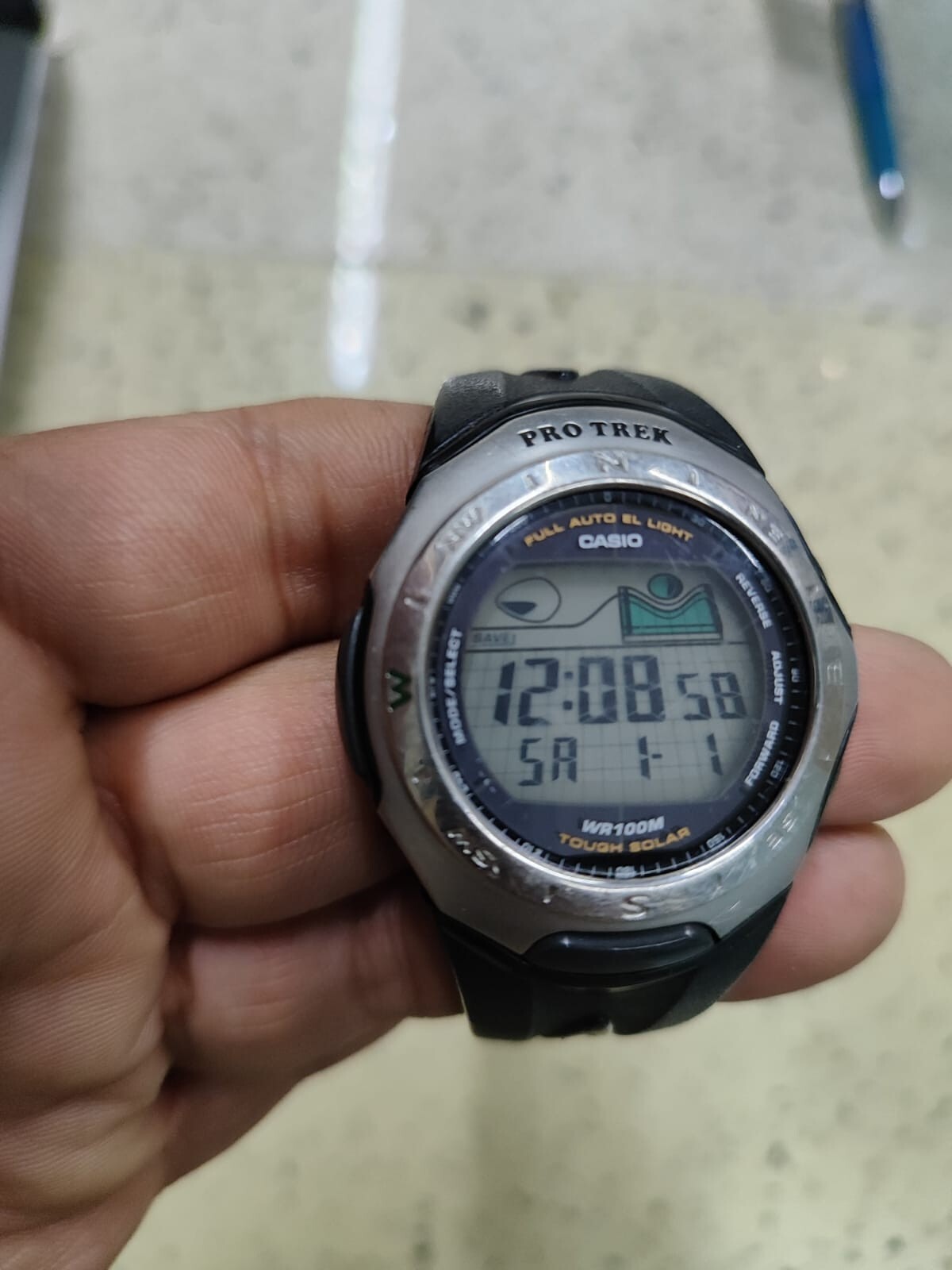 Vintage Casio Pro Trek Watch PRS-201 – 100m Touch Solar Movement Working