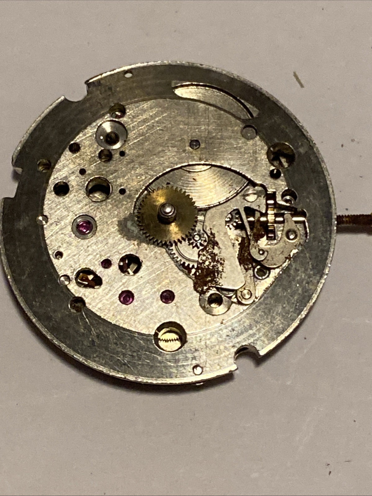 Mondaine Movement For Part/Repair 17 Jewel Peseux 7070 Runs