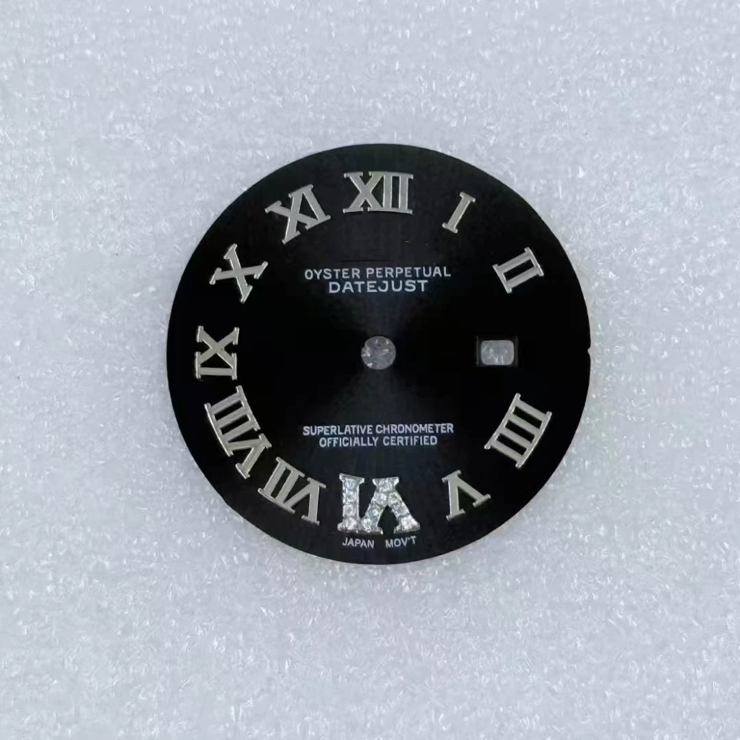 24.5mm Roman Numerals Watch Dial No Lume for Nh05 Movement Watch Accessories