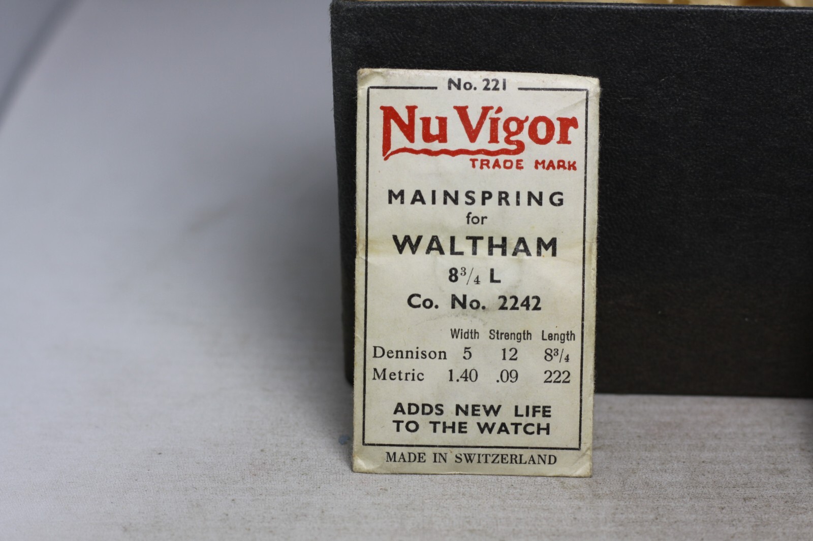 WALTHAM NUVIGOR 2224 8 3/4 MAINSPRING 4P