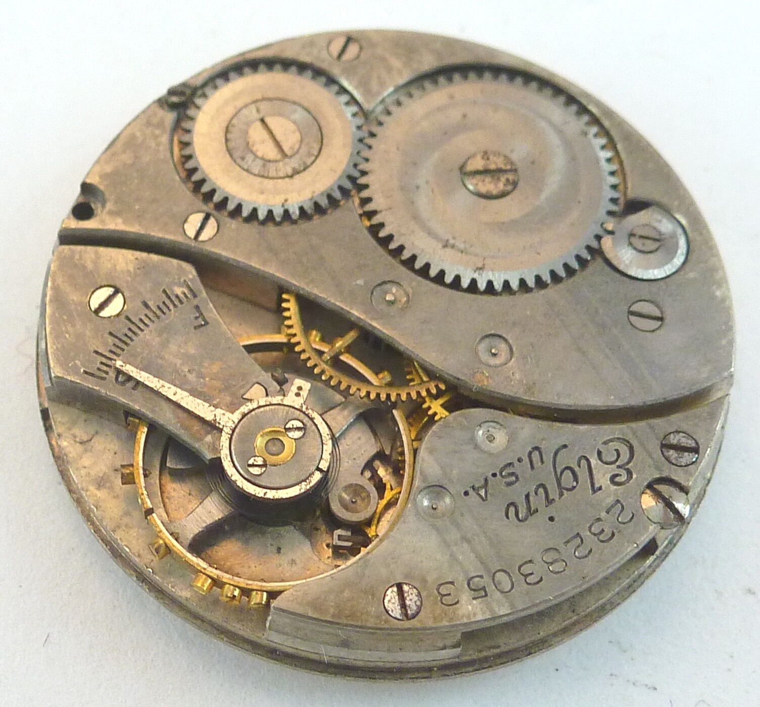 Vintage Elgin 431 Pocket Watch Movement – Parts – Repair
