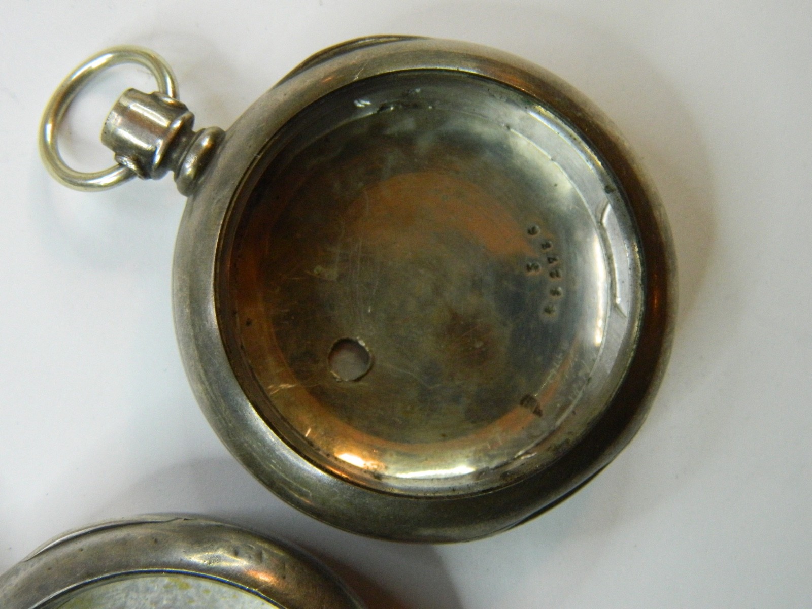 2 VINTAGE 18S DUEBER NEWPORT COIN SILVER POCKET WATCH CASE LOT – 145g