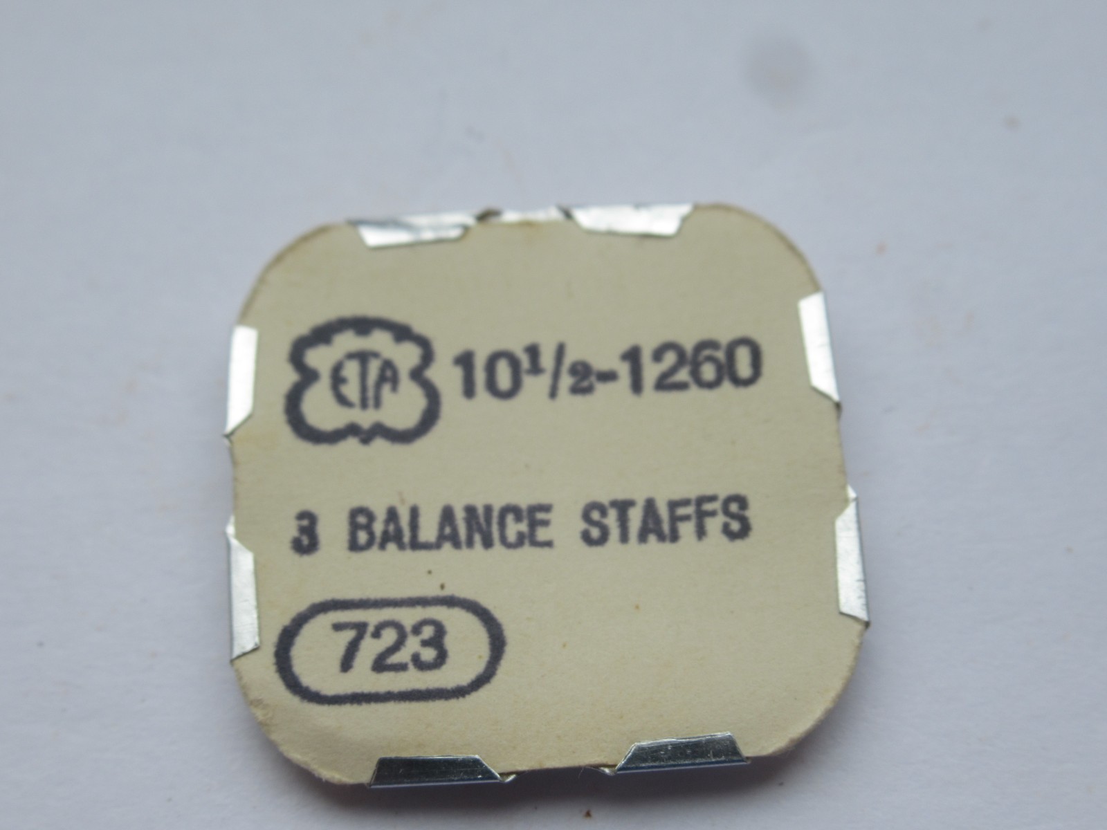 ETA 723 10 1/2 1260 Balance Staff, 1262, 1264, 1266, 1268, 1270, 1272, 1276 NOS