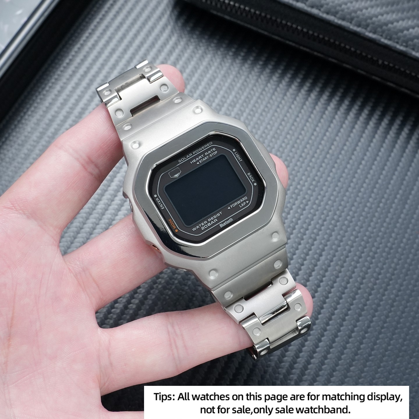 For Casio DW-H5600 Modified Titanium Watch Strap Metal Case DWH5600 Bracelet Man