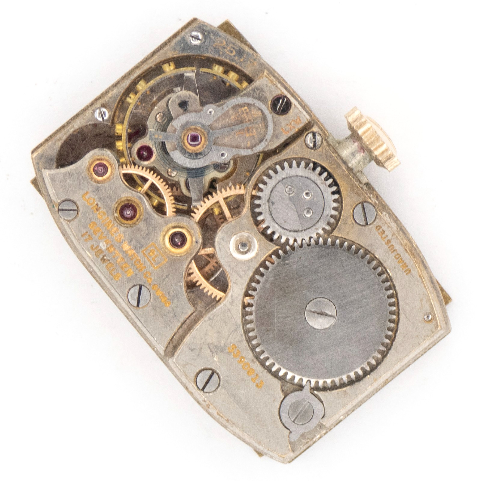 Vintage Longines Caliber 9L 17-Jewel Wristwatch Movement