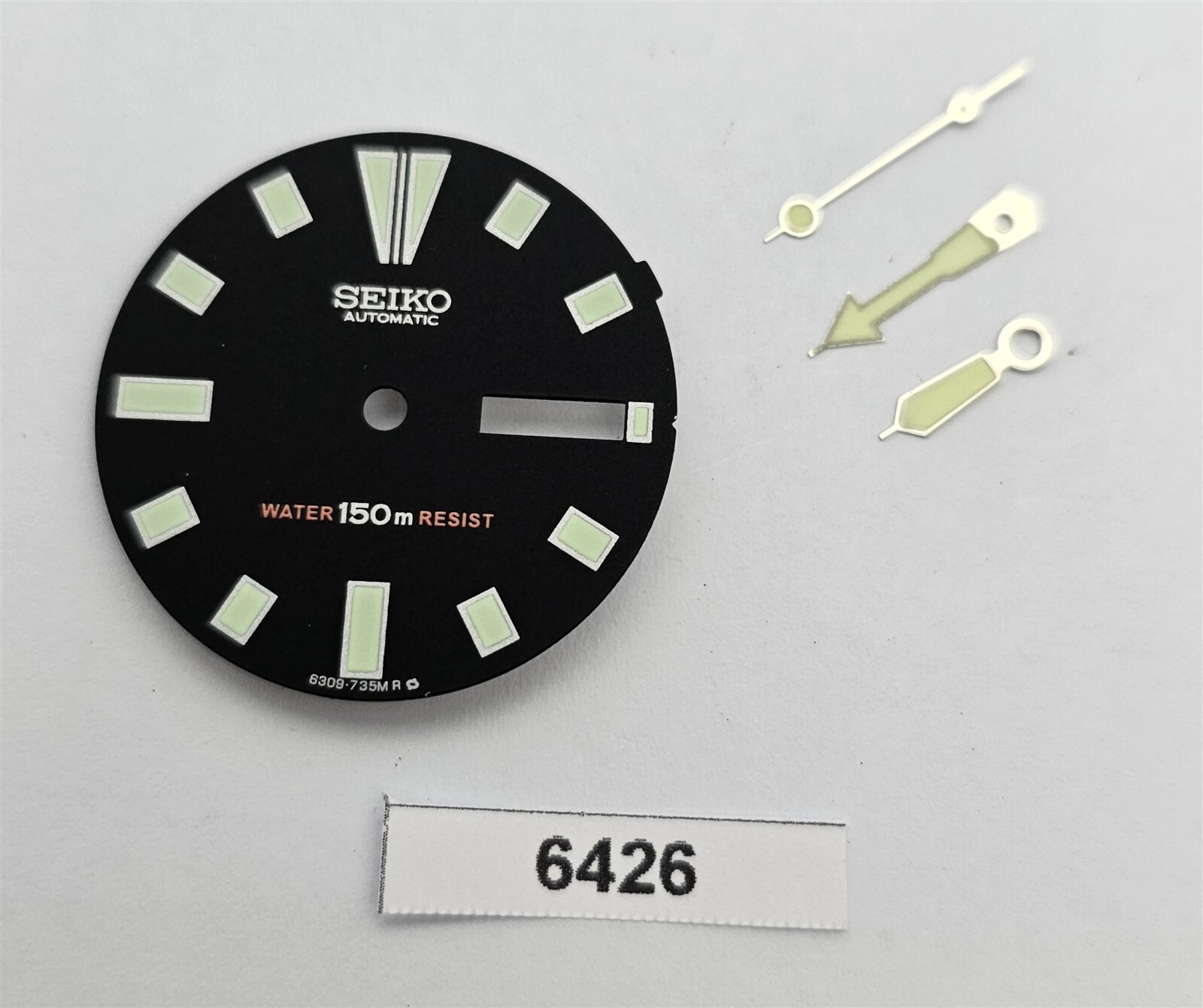 ESSENTIALS NEW AF SEIKO BLACK DIAL AND HANDS SET 6309 7290 MODEL DIVER WATCH