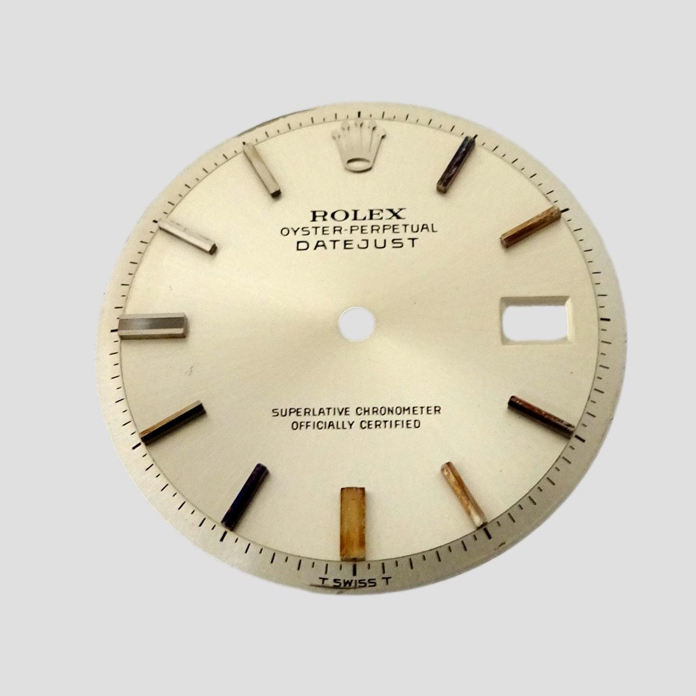 Rolex Men’s White Datejust Non Quick Watch Dial Part 1600 1601 1603