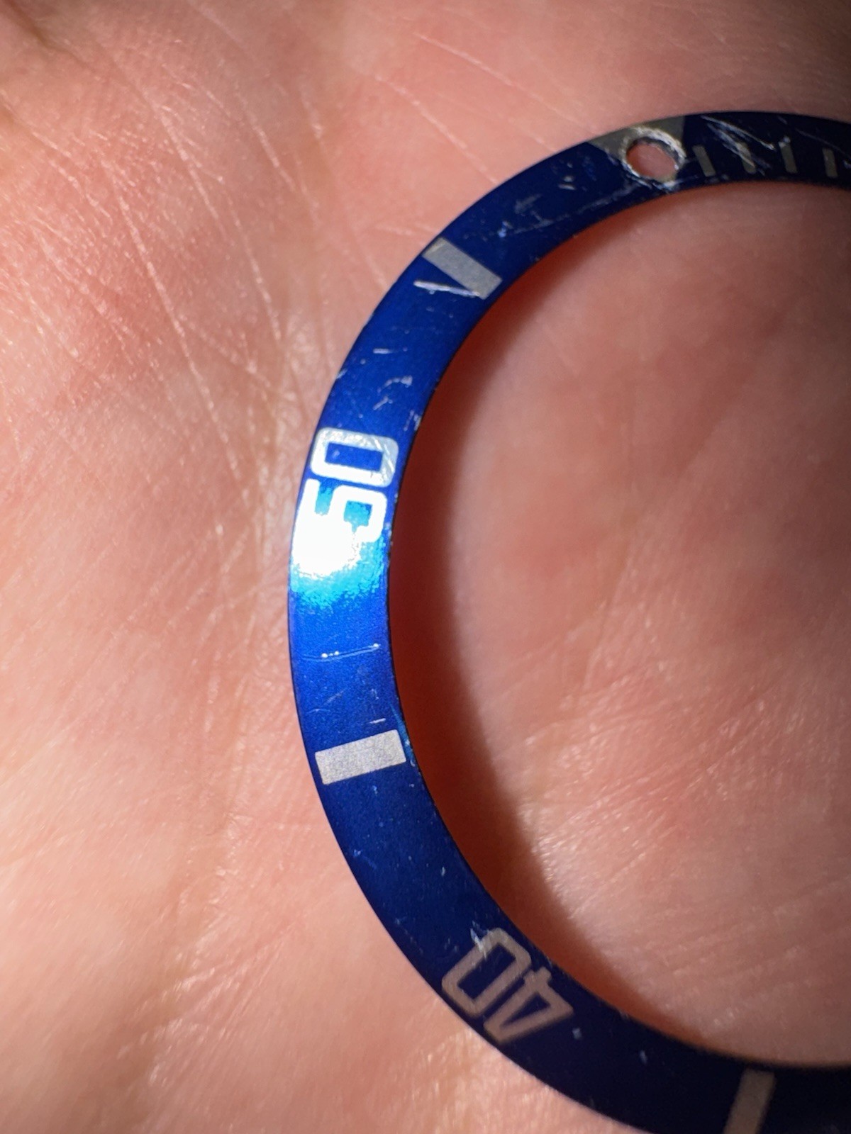 Genuine Rolex Submariner Insert 16610 16800 168000 16613 BLUE GLOSSY Original