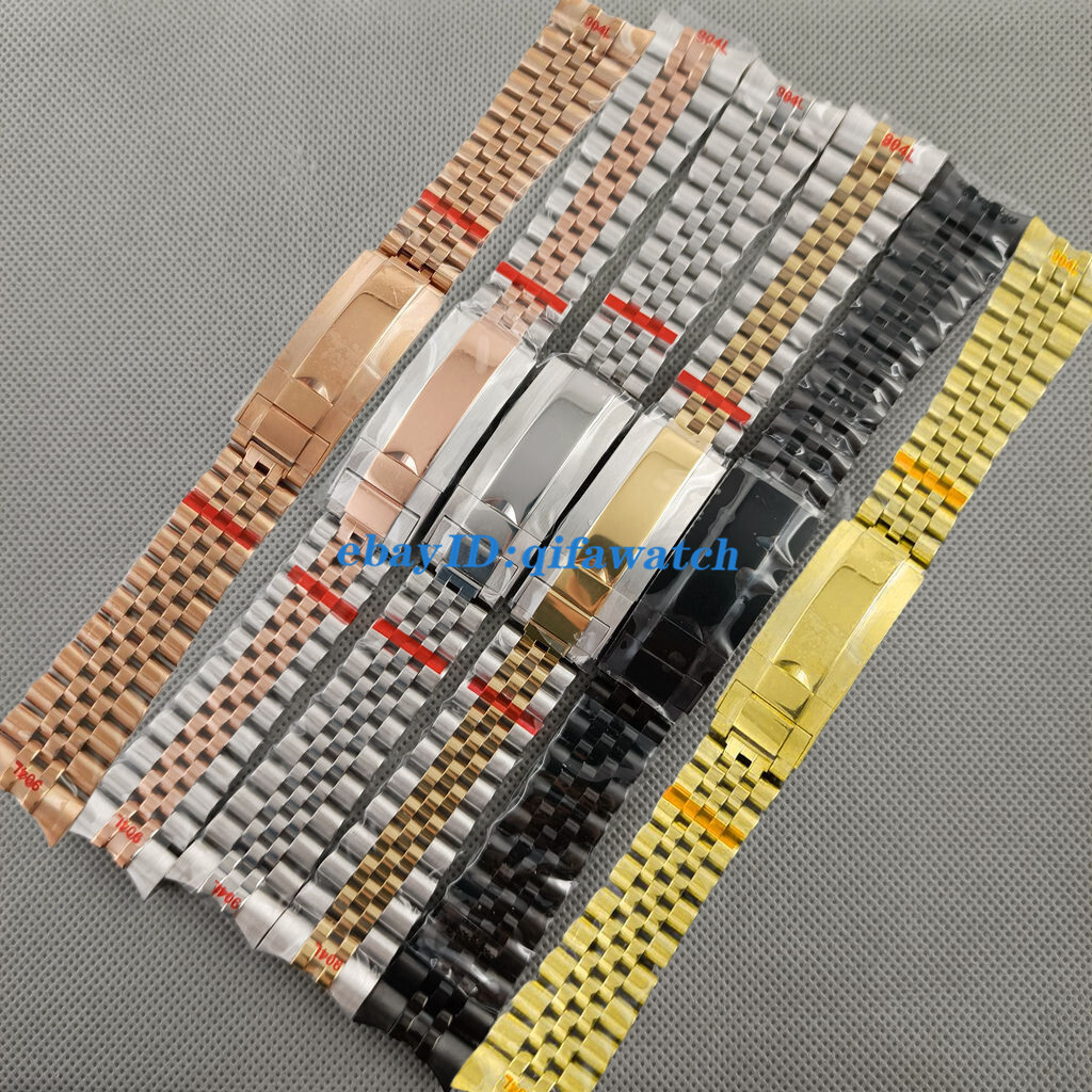 20mm silver black rose gold bracelet slide glide lock clasp steel fit 40mm watch